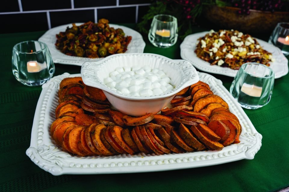 Roasted Sweet Potatoes with Marshmallow Sauce