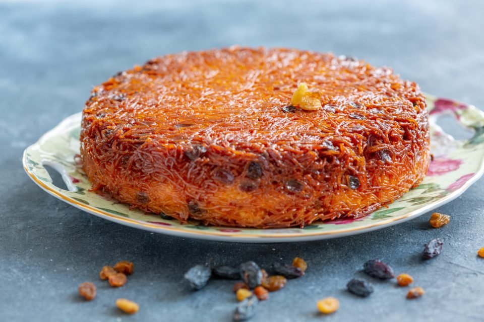 Caramelized Apple and Cranberry Noodle Kugel
